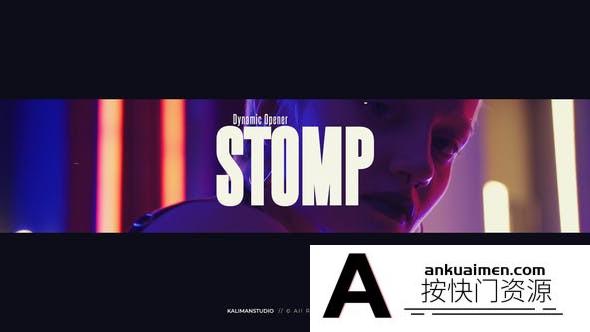 [开场片头]时尚快闪文字视频片头AE模板- Dynamic Stomp Opener