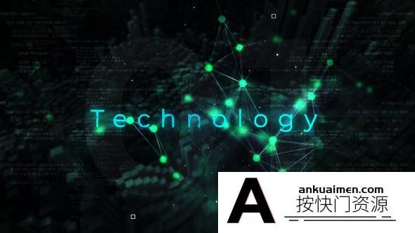 [文字标题]抽象科技感文字标题片头AE模板- Abstract Technology Titles