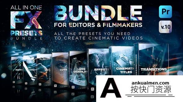 [Premiere模板]PR模板-1500组电影文字标题视觉特效PR转场音效LUT调色预设 V10