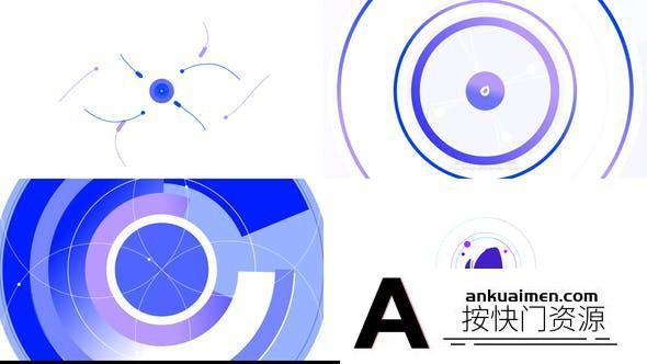 [MG模板]圆圈MG图形Logo动画片头AE模板- Circle Youtube Logo Reveal