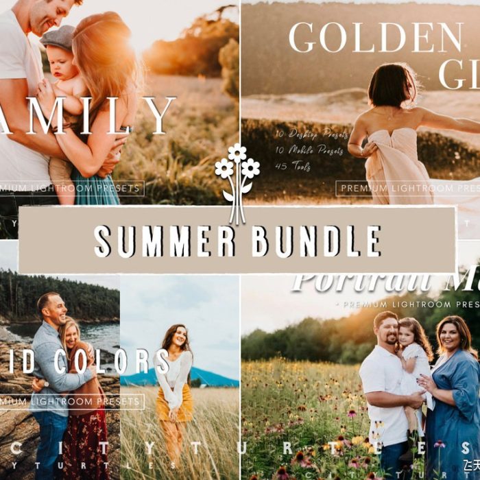 [人像LR预设]温暖家庭户外人像Lightroom预设合集 SUMMER BUNDLE Lightroom Presets