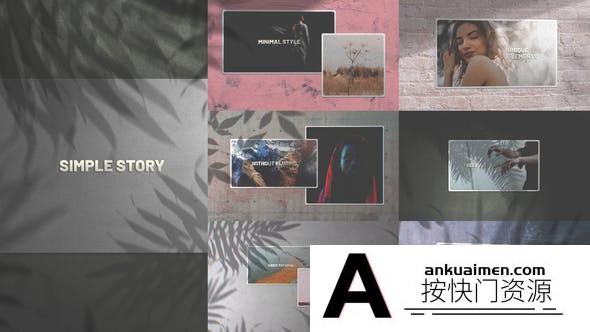 [相册AE模板]优雅墙壁照片相册展示AE模板- Simple Story