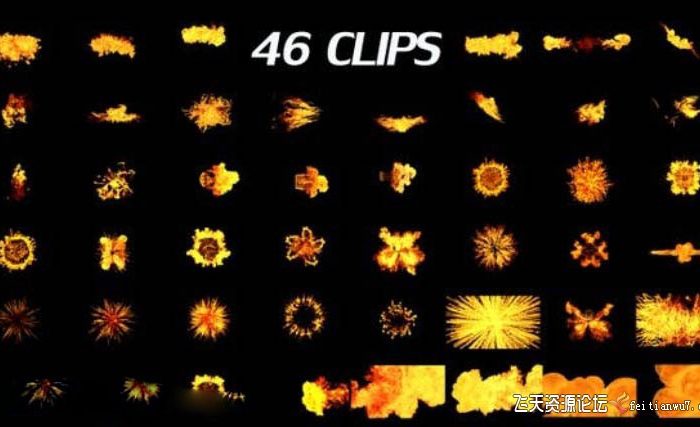 [特效视频素材][素材发布]46种带Alpha透明通道火焰燃烧特效效果视频素材