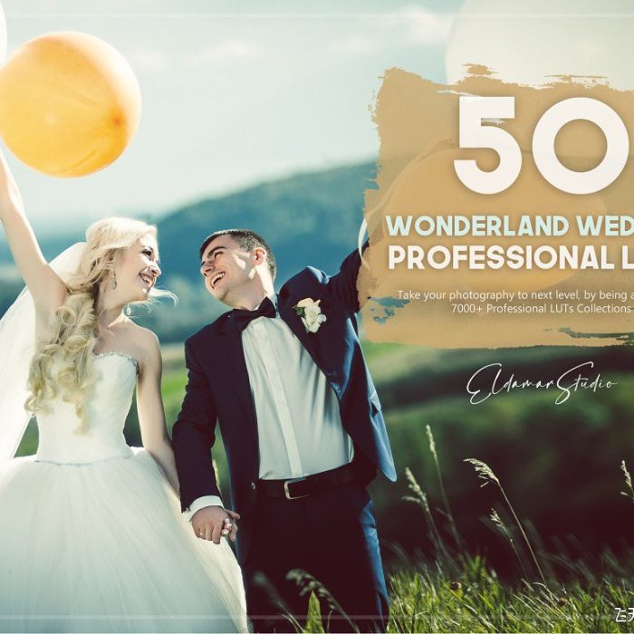 50个仙境婚礼人像电影胶片LUT预设/LR预设 50 Wonderland Wedding LUTs Pack