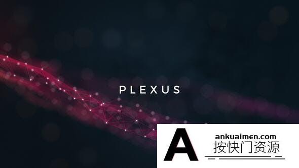 [文字标题]抽象点线背景文字标题片头AE模板- Plexus Inspiring Titles