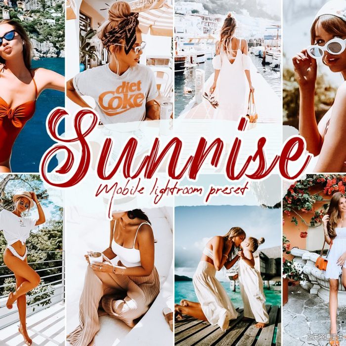[人像LR预设]日出通透明亮人像写真Lightroom预设/手机APP预设 Sunrise Lightroom Presets