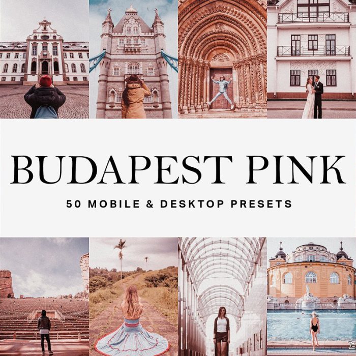 [胶片LR预设]粉色经典胶片LR预设+视频剪辑LUT预设 Budapest Pink Lightroom Presets