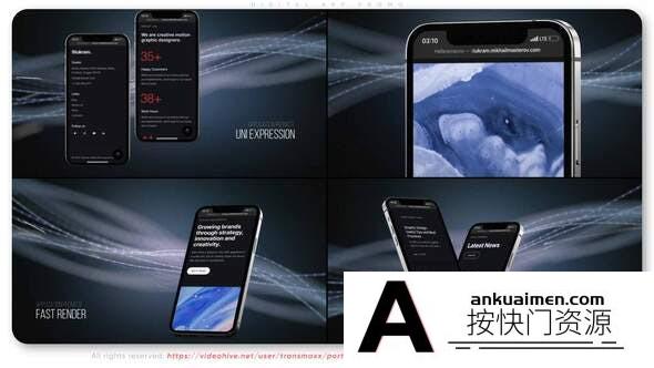 [APP模板]苹果手机APP宣传片头AE模板- Digital App Promo