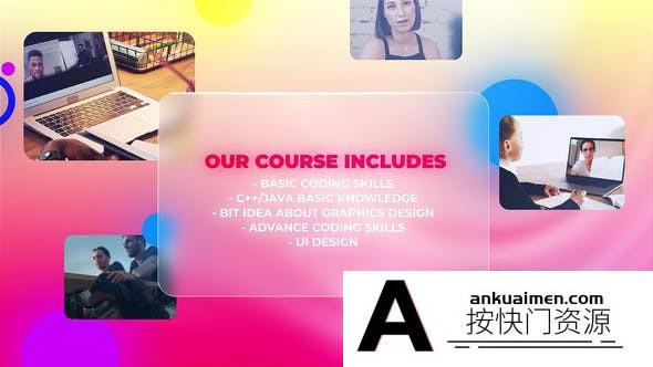 [宣传推广]AE模板-网络授课线上教育视频宣传片头AE模板 Online Education