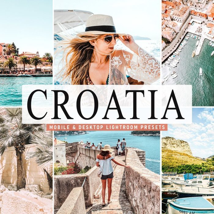 [旅拍LR预设]克罗地亚旅拍人像蓝橙棕色调Lightroom预设 Croatia Lightroom Presets