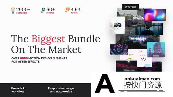 [AE脚本]AE脚本-7600组多合一媒体文字标题排版转场LOGO图标MG图形预设