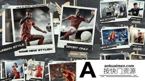 [开场片头]体育足球图片展示开场AE模板- Sport Opener Football Collage