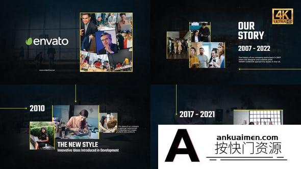 [宣传推广]现代公司企业时间线展示片头AE模板- Modern Timeline Story