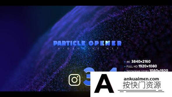 [文字标题]粒子背景文字标题片头AE模板- Modern Opener with Particles