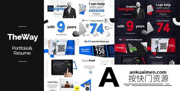 [栏目包装]企业公司简介宣传包装片头AE模板- TheWay – Portfolio & Resume