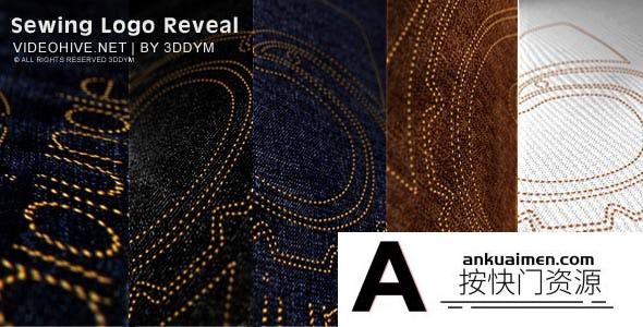 [logo模板]牛仔缝线Logo动画AE模板- Sewing Logo Reveal
