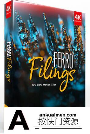 [高清视频素材][素材发布]BusyBoxx-V20 100个抽象磁性金属化学反应实拍超级慢动作4K视频