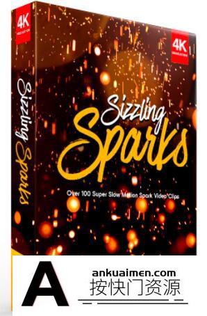 [高清视频素材][素材发布]BusyBoxx-V04 102组火花火光喷溅慢动作4K高清背景视频素材合集