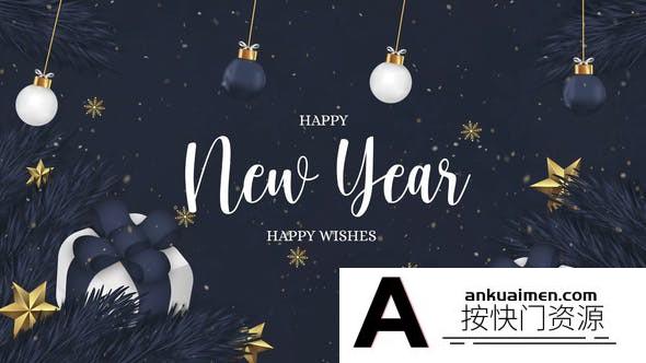 [Premiere模板]PR模板-新年简介介绍完整标题动画模板 New Year Intro | MOGRT