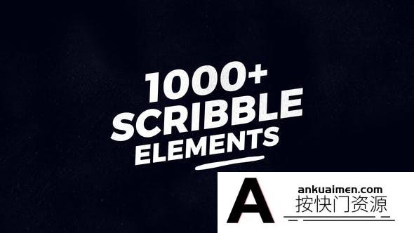 [MG模板]AE模板-1000+手绘涂鸦装饰MG动画图形元素AE工程文件