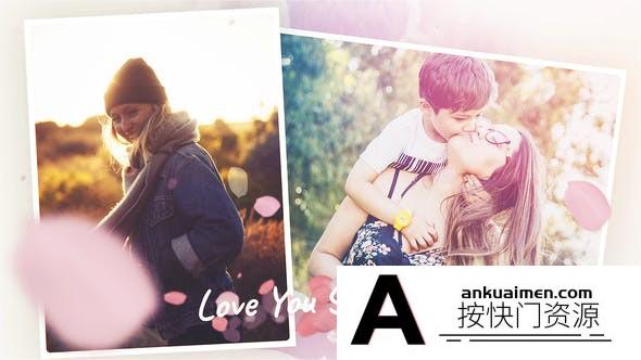 [相册AE模板]浪漫情侣照片相册片头AE模板-Love You – Romantic Slideshow
