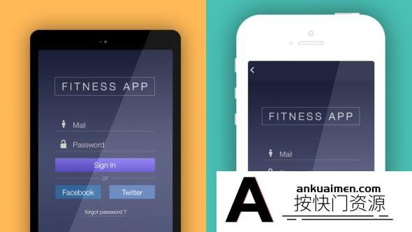 [APP模板]手机平板扁平化APP宣传动画片头AE模板- Flat App Promo
