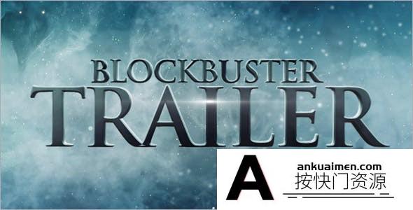 [开场片头]大气三维文字视频宣传片头第七套AE模板- Blockbuster Trailer 7