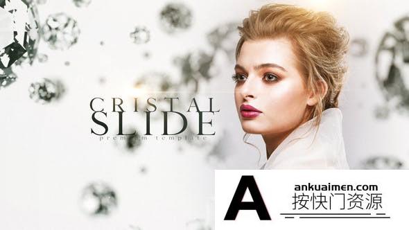 [开场片头]优雅水晶钻石包装片头AE模板- Crystal Slide