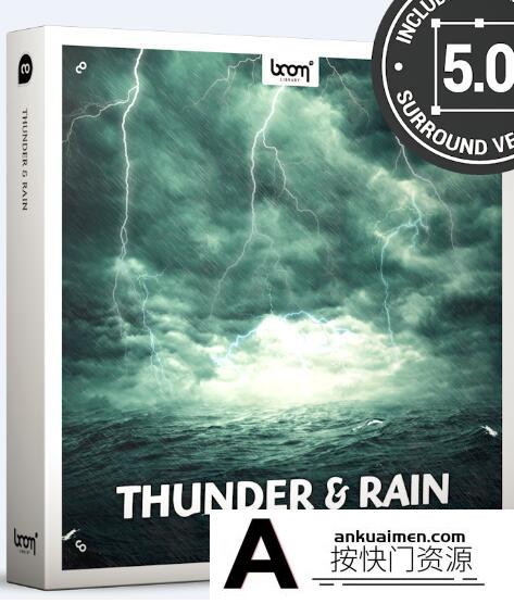[音效素材][素材发布]Boom Library – 66组打雷下雨狂风闪电暴雨环境环绕立体声音效