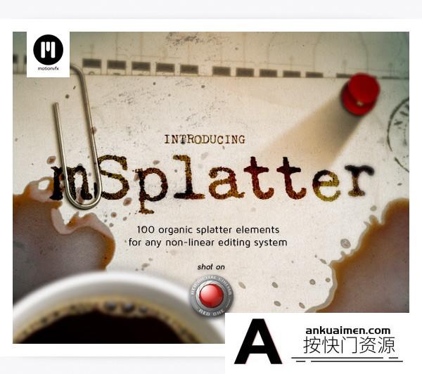 [高清视频素材][素材发布]100组血液墨汁溅洒4K视频素材 MotionVFX mSplatter完整版