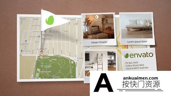 [宣传推广]地图位置标点图片展示AE模板- MAP