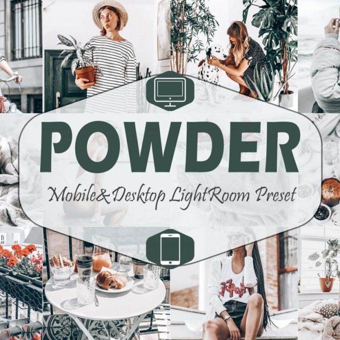 [人像LR预设]时尚旅拍人像灰色调LR预设+手机LR预设 Powder Gray Lightroom Presets