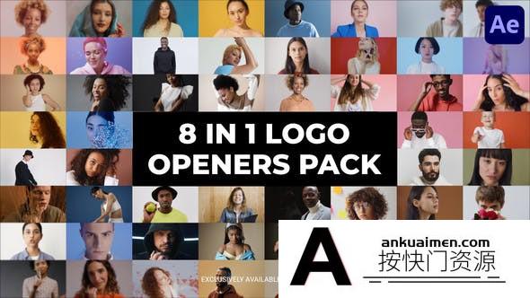 [相册AE模板]相册照片墙Logo动画AE模板-Multi Screen Mosaic Logo Openers