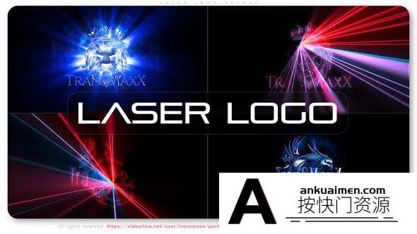 [logo模板]激光镭射Logo动画AE模板- Laser Logo Reveal