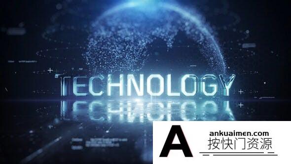 [开场片头]科技感地球文字片头AE模板- Hi-Tech Titles 2