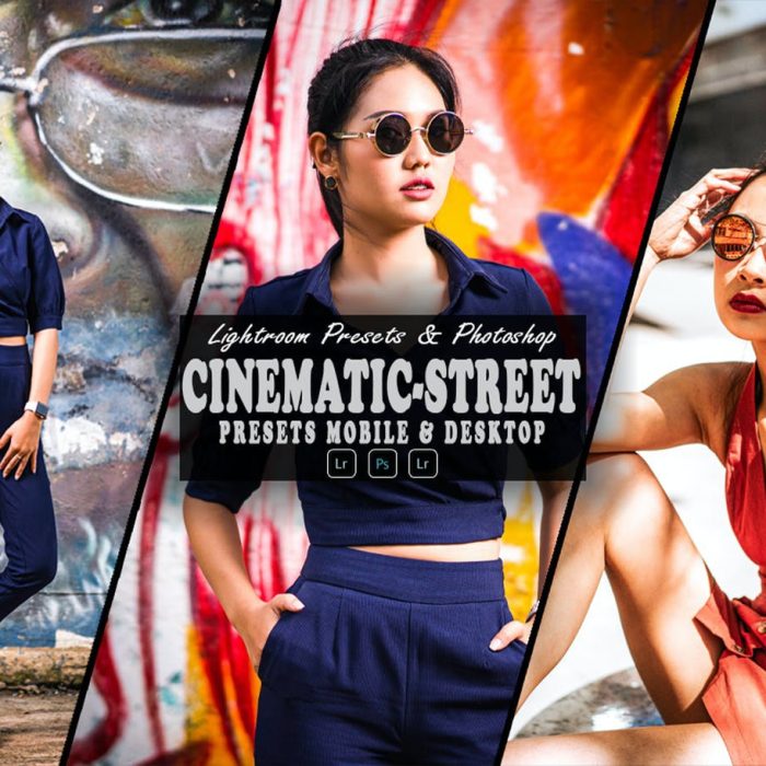 [人像LR预设]街头时尚人像摄影调色Lightroom预设 CineMatic Street Action & Lightrom Presets
