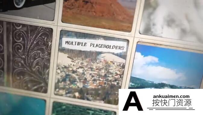 [相册AE模板]折叠翻转图片相册片头AE模板- MotionVFX Unravelling Photos Template