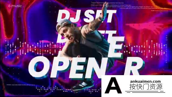 [开场片头]动感音乐聚会介绍宣传片头AE模板- DJ Music Opener