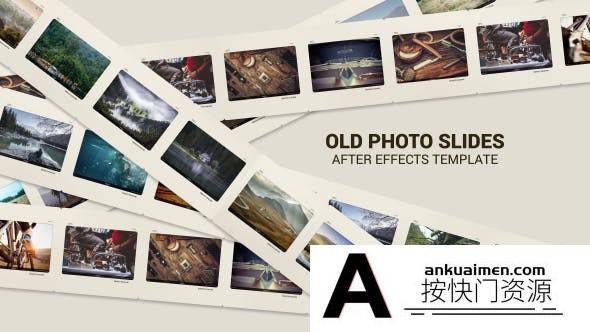 [相册AE模板]AE模板-拍立得老照片相册片头 Old Photo Slides