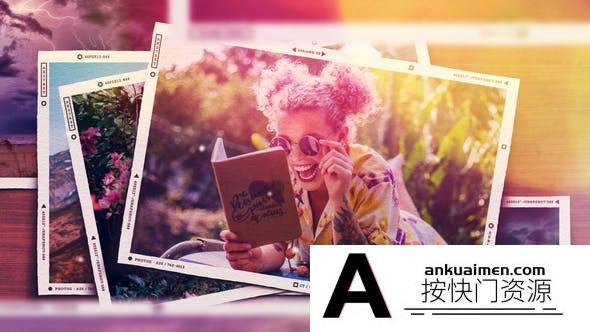 [相册AE模板]拍立得照片相册回忆幻灯片开场AE模板- Photo Slideshow