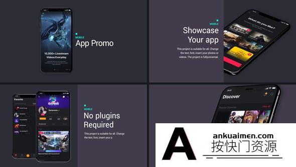 [APP模板]简洁iPhone手机APP动画片头AE模板- Clean App Promo