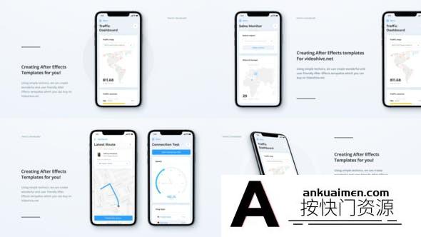 [APP模板]iPhone手机简洁APP宣传动画片头AE模板- A3 – App Promo