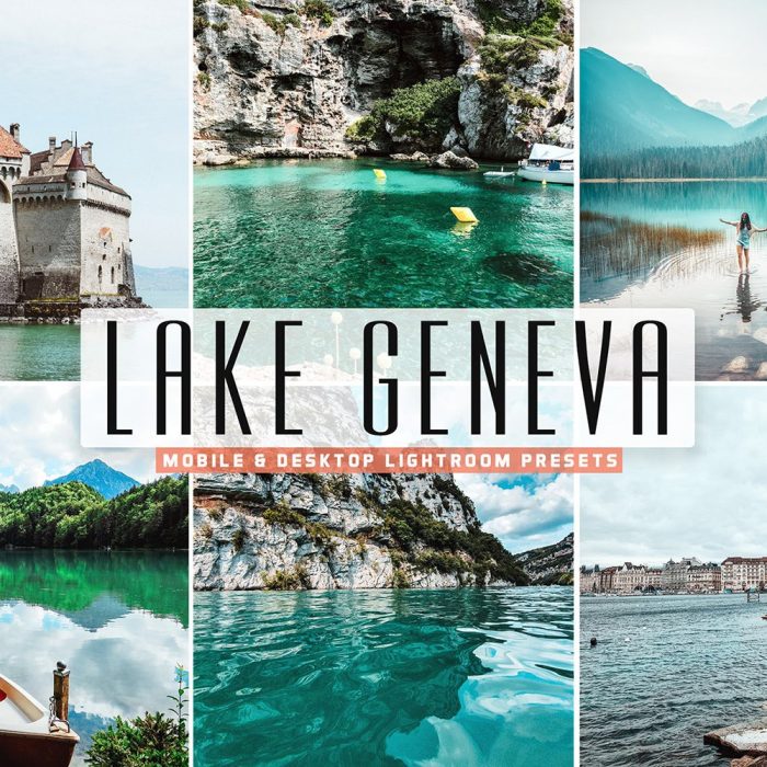 [风光LR预设]日内瓦湖风光摄影后期LR预设/APP预设 Lake Geneva Lightroom Presets