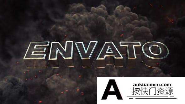 [logo模板]火焰爆炸三维Logo动画AE模板- Powerful Explosion 3D Logo