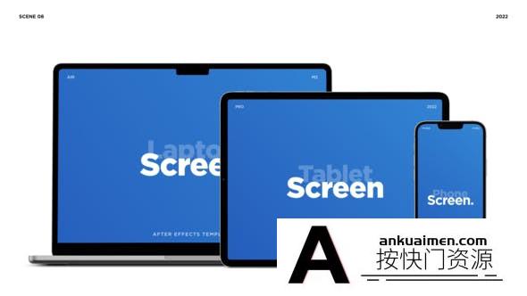 [栏目包装]电脑手机网站展示动画AE模板- Website Promo – Devices Mockup