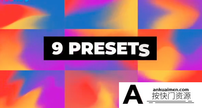 [创意特效]渐变流动背景动画AE模板- Liquid Gradients