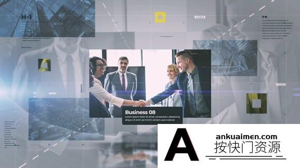[图片展示]科技感商务图片展示片头AE模板- Business Promo