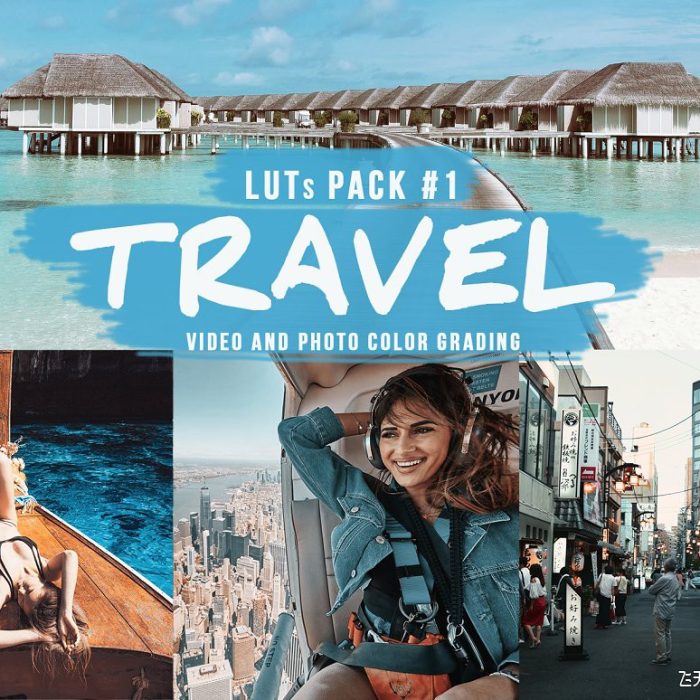 城市旅行LUT预设 Pack＃1-用于旅行视频和照片颜色分级的LUT预设