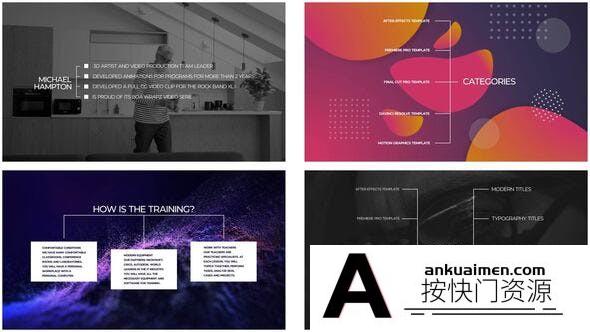 [文字标题]列表文字标题动画AE模板-List Titles | After Effects