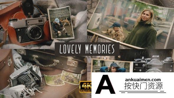 [相册AE模板]AE模板-实拍相机照片相册美好回忆AE片头模板 Lovely Memories
